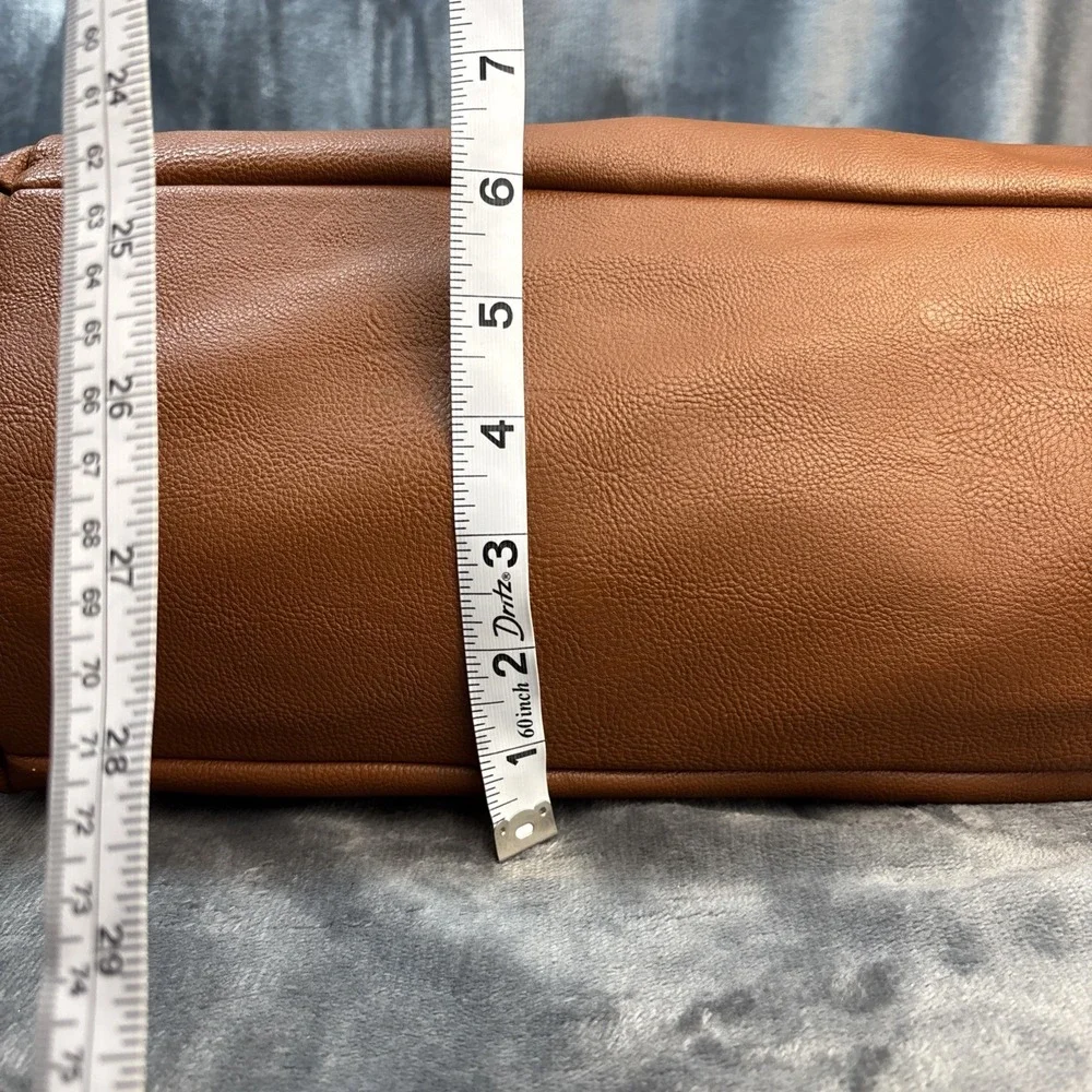 Steve Madden Satchel Frances Pebbled Snake Faux Leather Brown Gold‎ Tone Retro